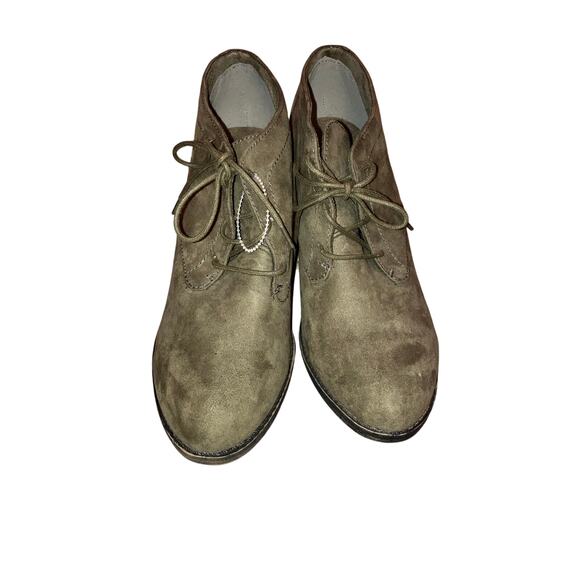 Rocket Dog brownish green faux suede high heel bootie size 11 - Picture 1 of 9